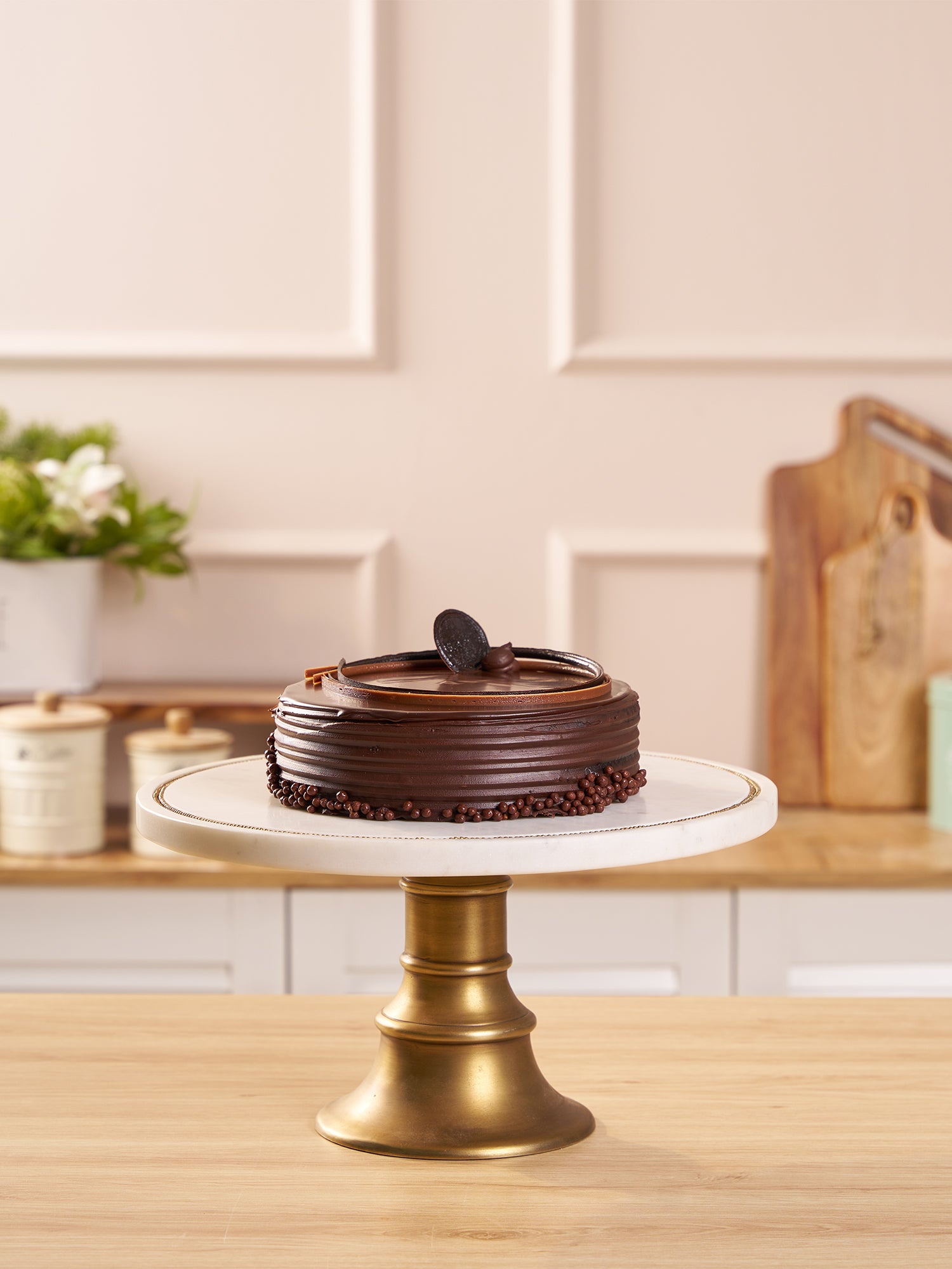 Eterna Marble Brass Cake Stand