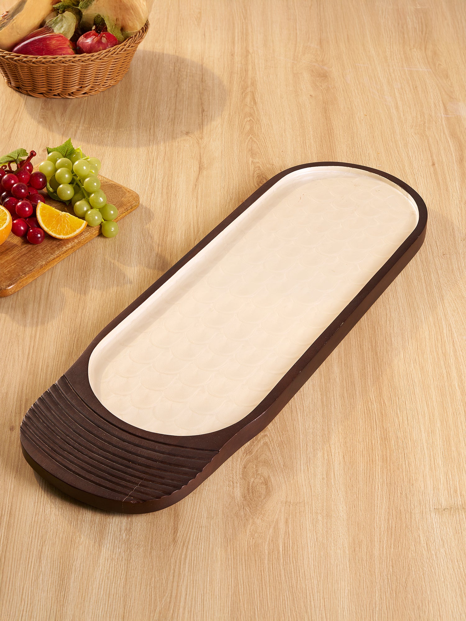 Walnut Luxe Enamel Platter