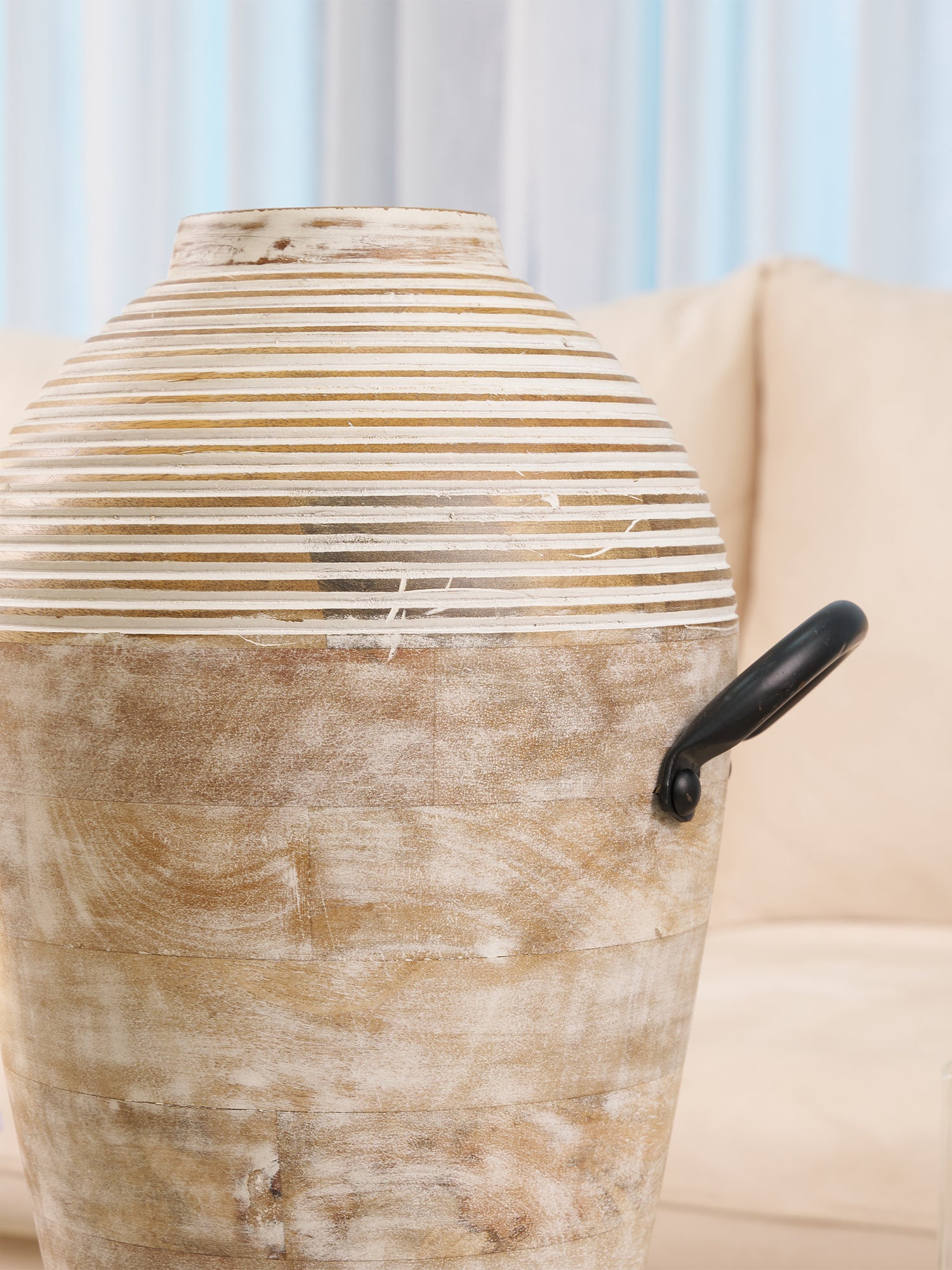 Arden Whitewood Handle Vase