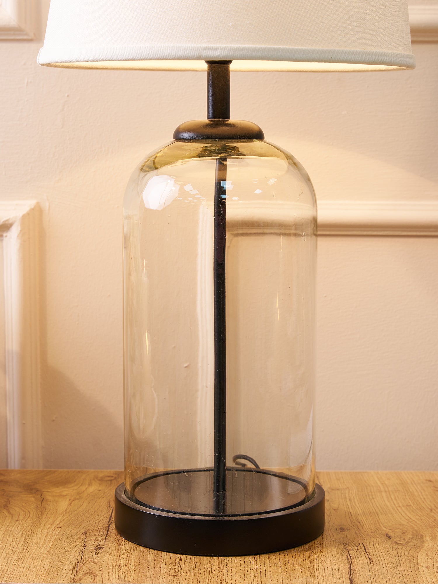 Noctis Smoke Glass Table Lamp