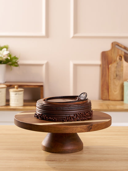 Walnut Burlwood Elegance Cake Stand