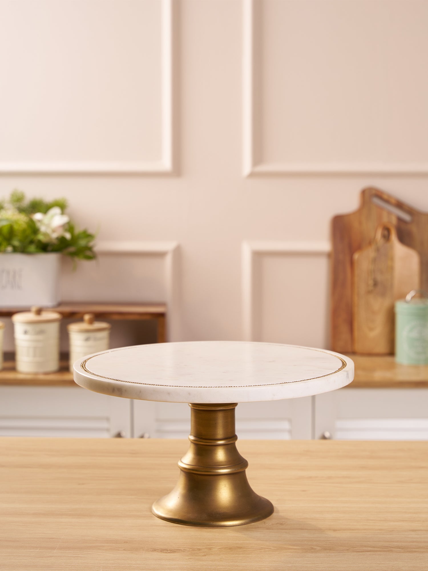 Eterna Marble Brass Cake Stand