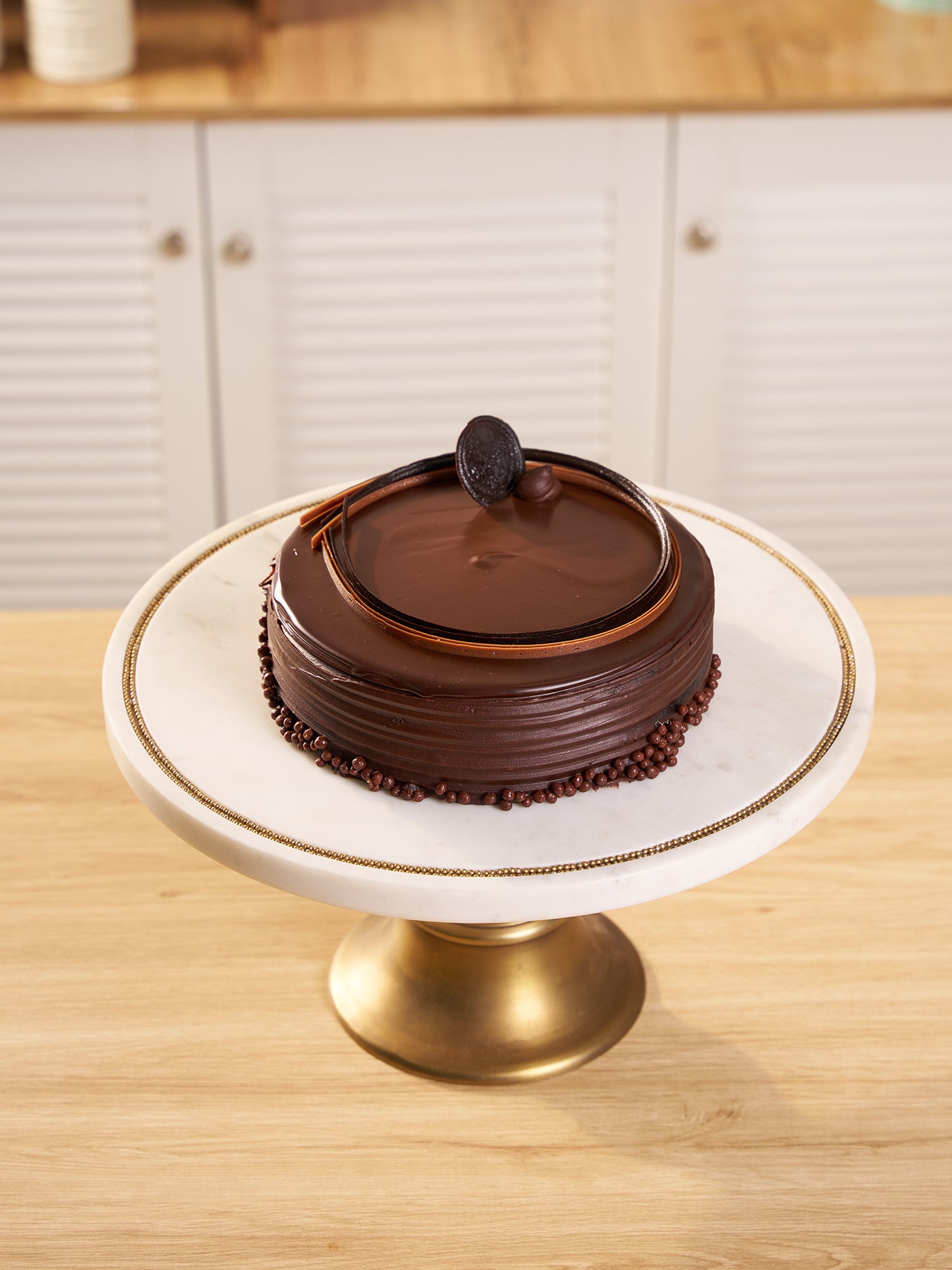 Eterna Marble Brass Cake Stand