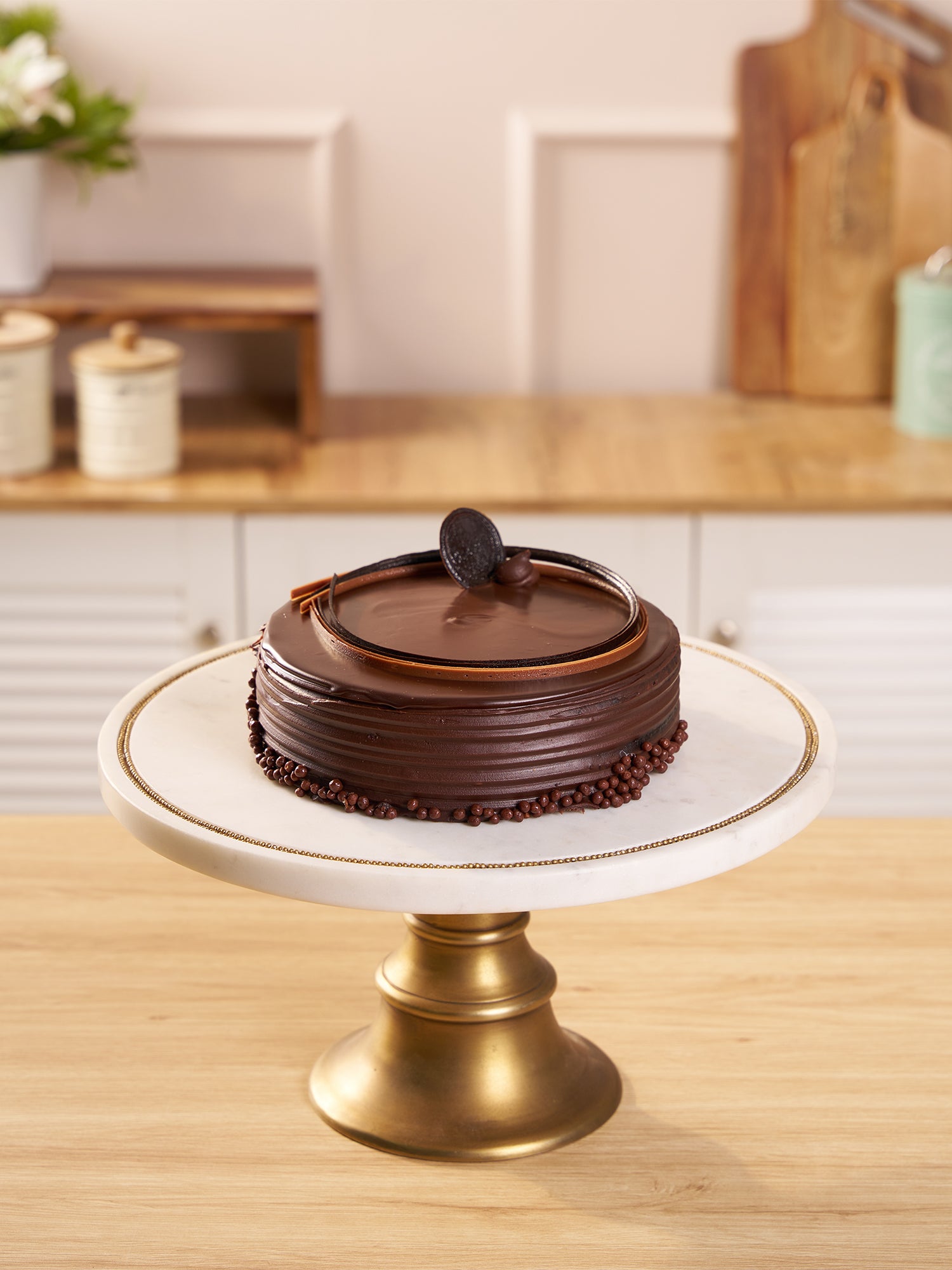 Eterna Marble Brass Cake Stand