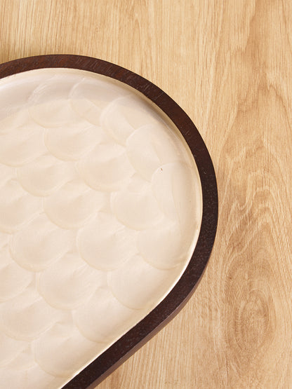 Walnut Luxe Enamel Platter