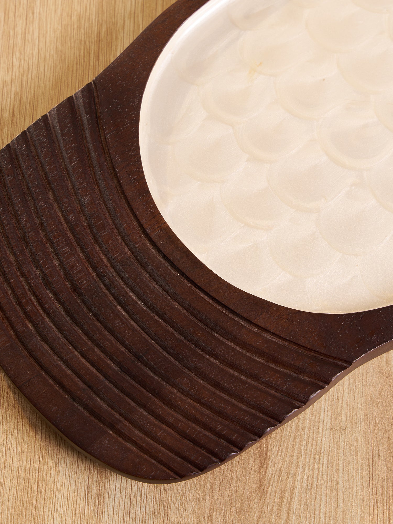 Walnut Luxe Enamel Platter