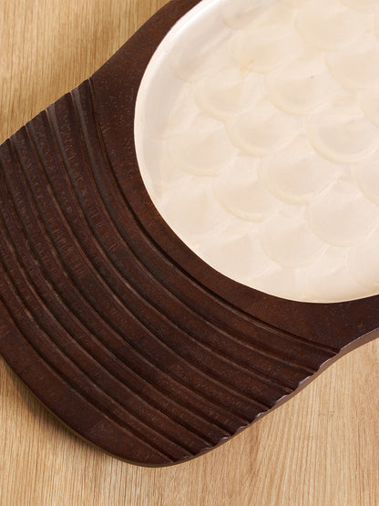 Walnut Luxe Enamel Platter