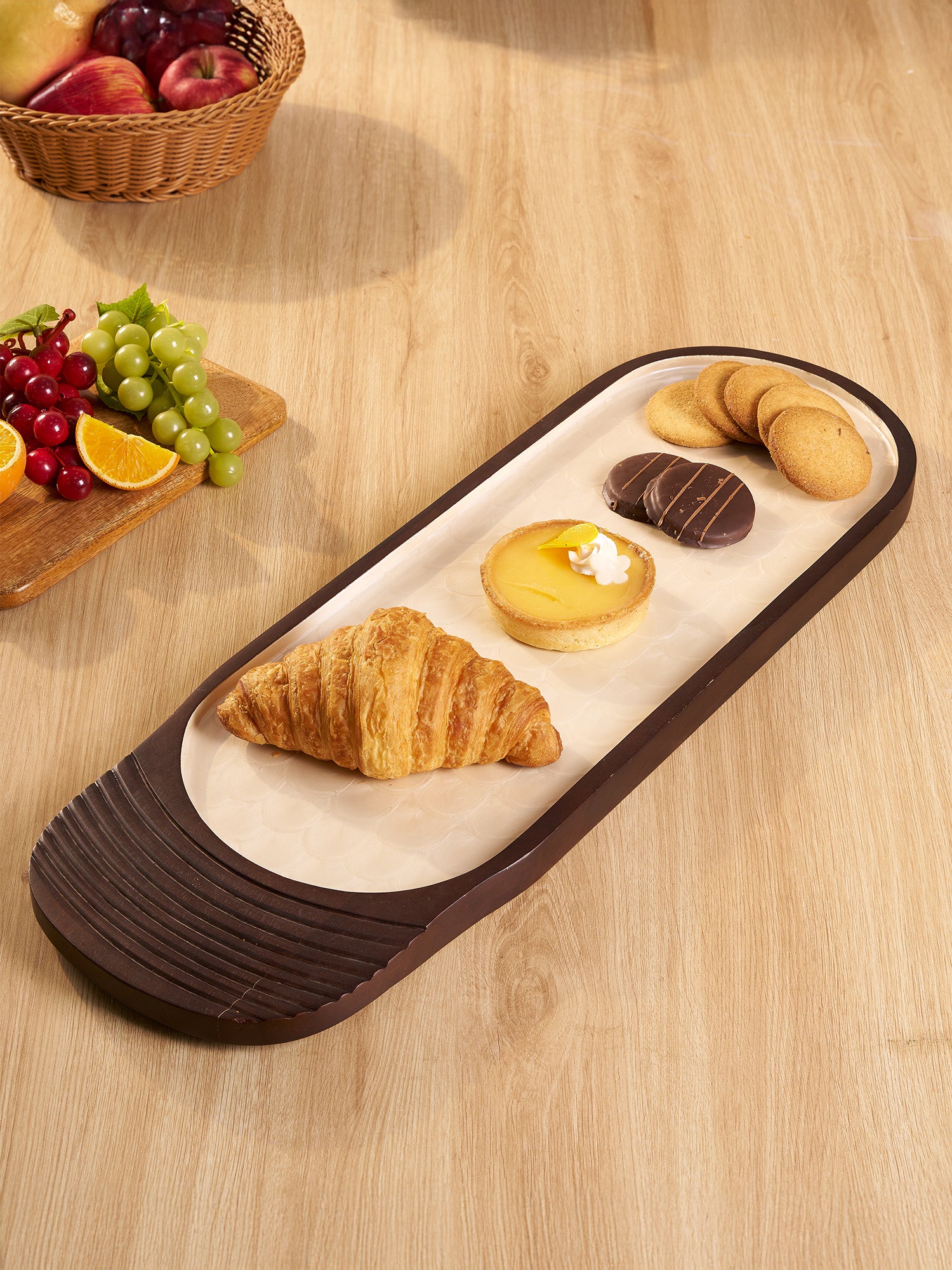 Walnut Luxe Enamel Platter