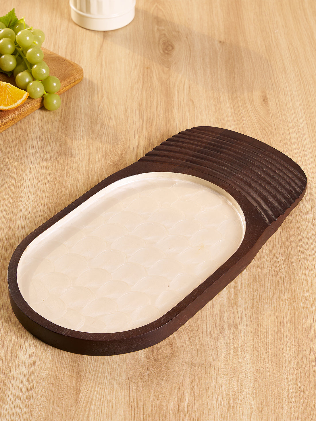 Walnut Charm Enamel Platter