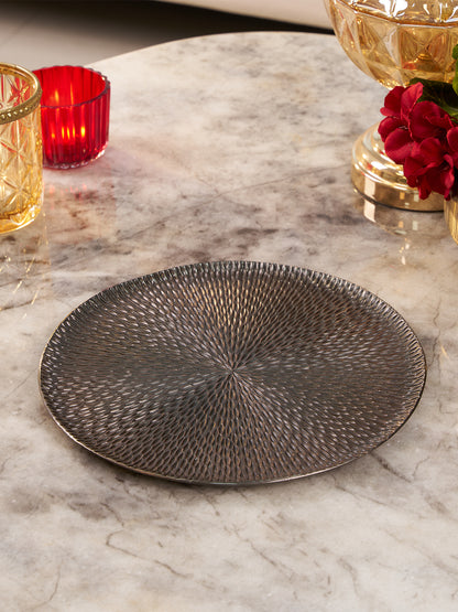 Bronze Aura Hammered Platter