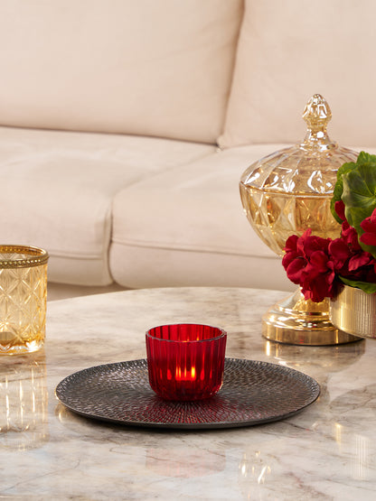 Bronze Aura Hammered Platter