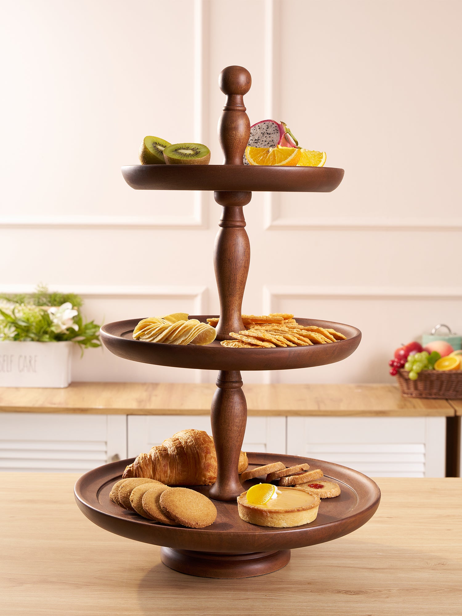 Heritage Stainwood Cake Stand