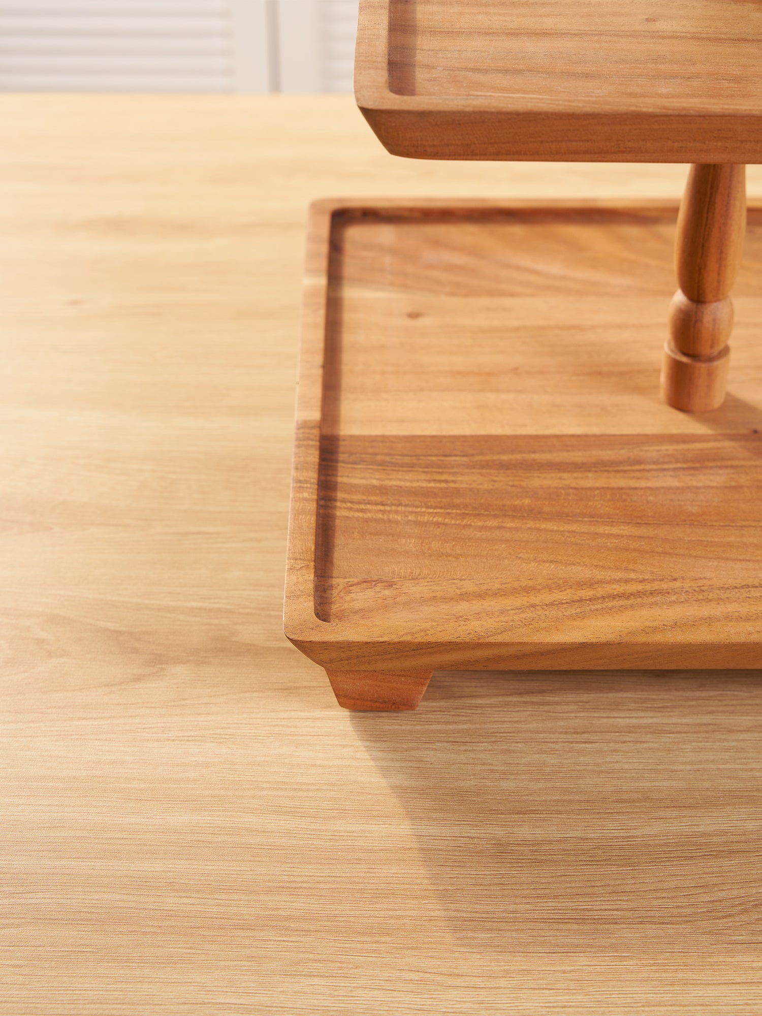 Savanna Tiered Acacia Cake Stand