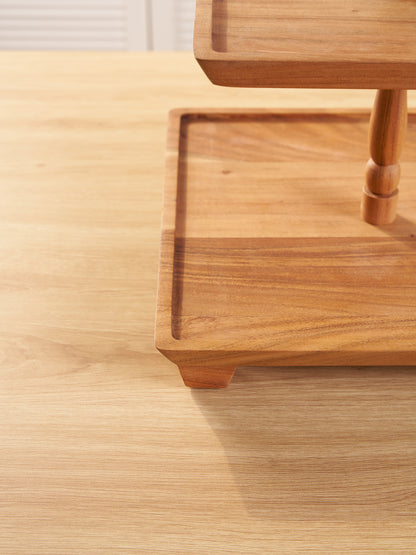 Savanna Tiered Acacia Cake Stand