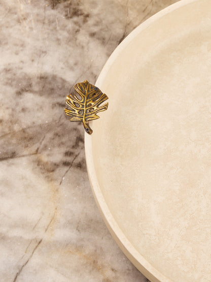 Solana Leaf Accent Wood Bowl