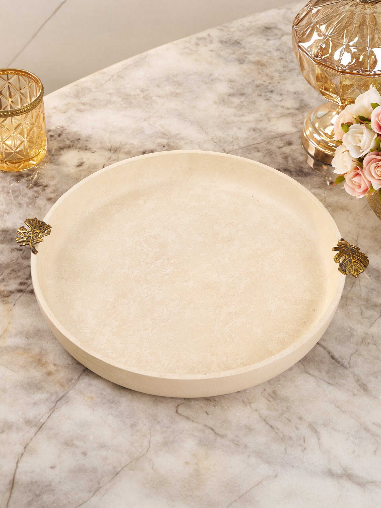 Solana Leaf Accent Wood Bowl