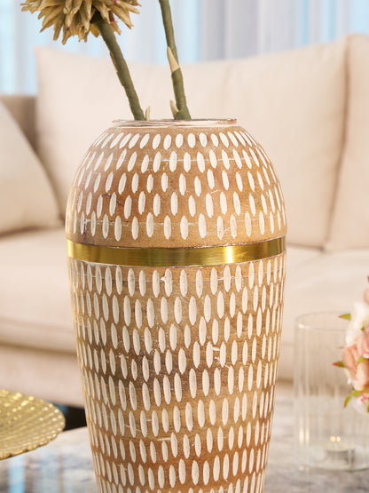 Aurelia Whitewood Gold Vase