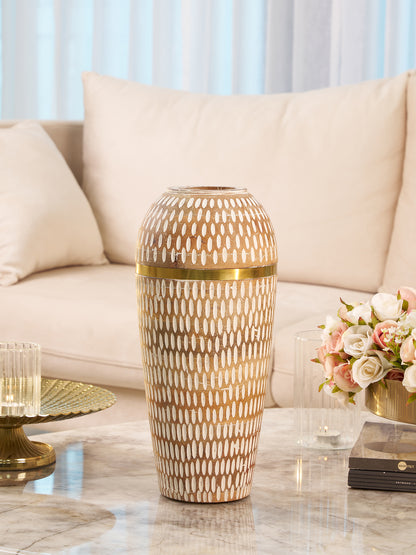Aurelia Whitewood Gold Vase