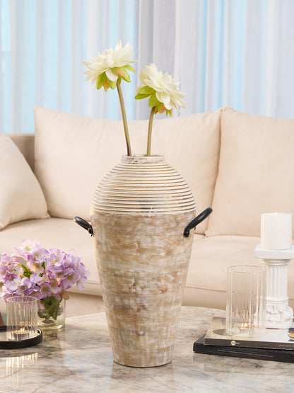 Arden Whitewood Handle Vase