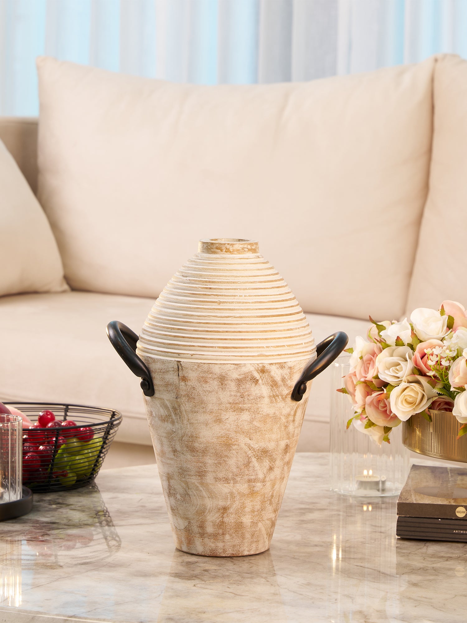 Arden Petite Whitewood Vase