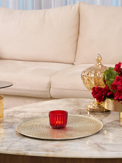 Celestia Hammered Nickel Platter