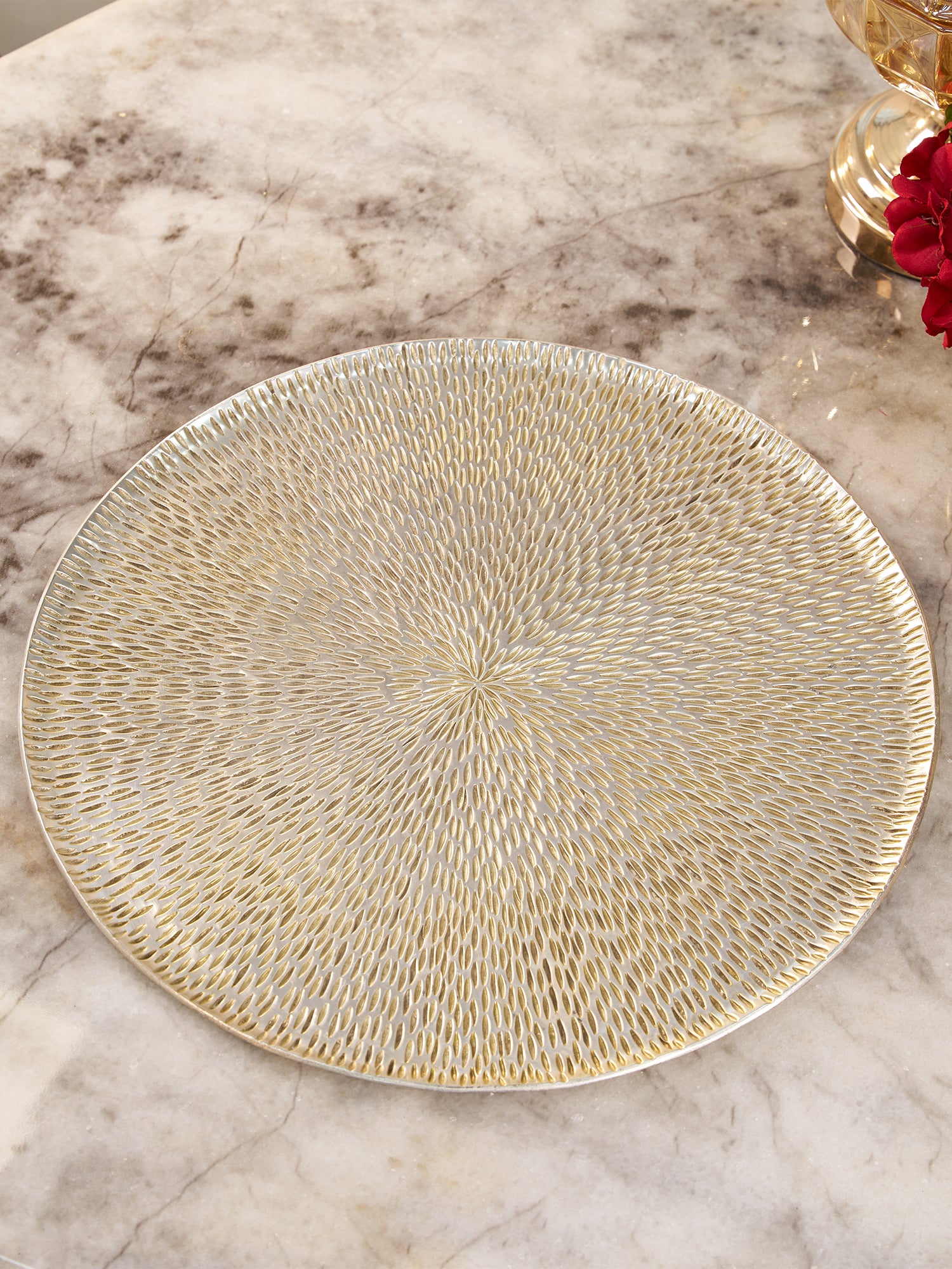 Celestia Hammered Nickel Platter